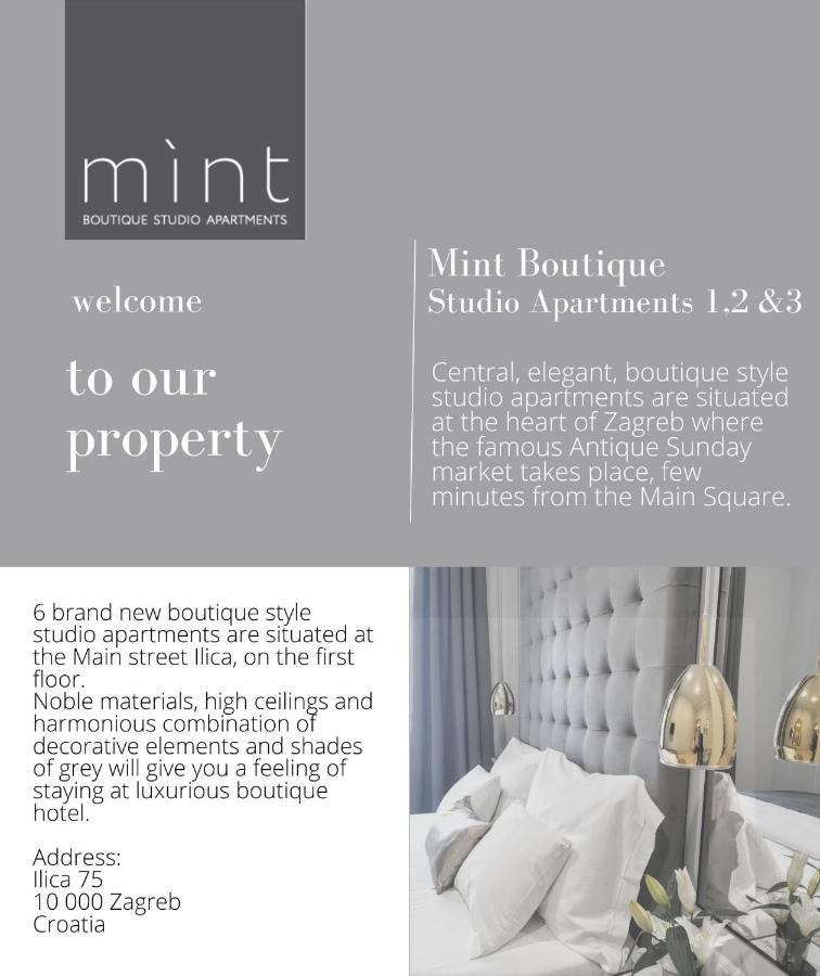 Mint Boutique Studio Apartments 3 萨格勒布 外观 照片